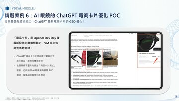 【VM GEO】AI 眼鏡品牌 ChatGPT 電商卡片優化 POC